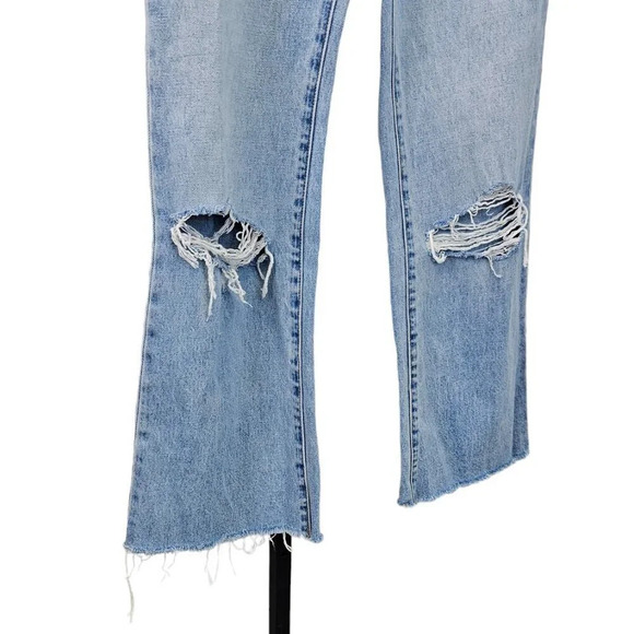 Revolve ROLLA'S East Coast Flare Crop Size 27 Blue Distressed High Rise Liv Worn - Picture 7 of 13